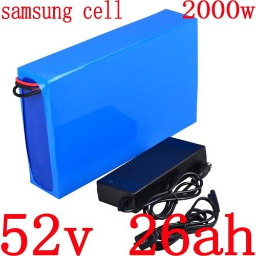 52V 10AH 13AH 15AH 18AH 20AH 22AH 25AH Lithium Battery 52V 25Ah Electric Bike Battery 52V 1000W 2000W Electric Scooter Battery