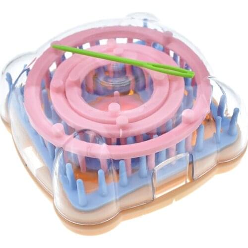 Flower Knitting Machine Kit DIY Wool Flower Machine Loom Tool Set Square Flower Maker with Needle