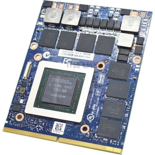 Original and New GTX980M Graphics GPU Card N16E-GX-A1 8GB GDDR5 For Alienware Clevo GTX980 Video Card GPU Replacement GTX 980 M