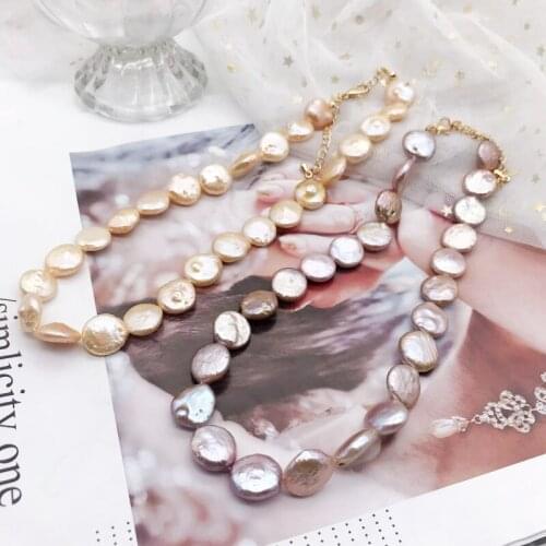 Choker Necklace Baroque Pearls Elegant Irregular