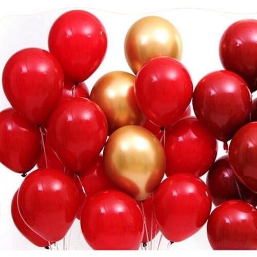 Birthday Party Supplies Red Balloon Air Balloons 10 Inch 10Pcs Round Kids Toy Wedding Party Decoration Latex balloon