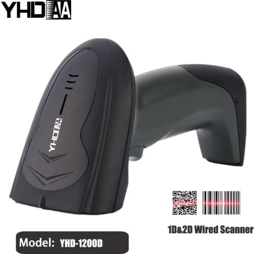 Barcode Scanner 2D Wired Handheld QR Code Reader With Stand Support Mobile Payment Computer Screen Scanner for warehouse store