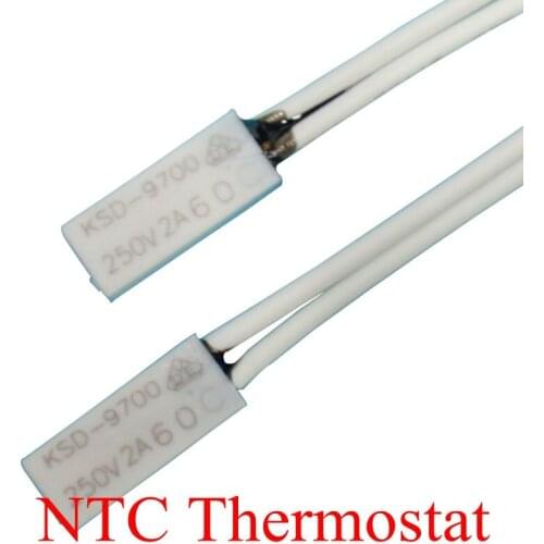 5PCS Thermostat KSD9700/TB02 40C-150C 65C 70C 75C 80C 85C 90C 15*5.4*2.4Bimetal Disc Temperature Switch Thermal Protector degree