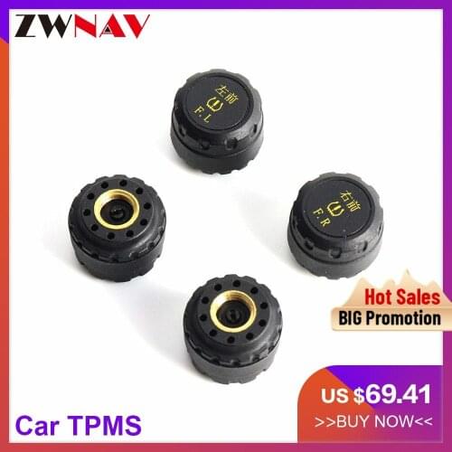 TPMS for Android CAR DVD Player GPS Navigation Car Tire Pressure Monitoring System with 4 Internal Tyre Sensors USB Interface