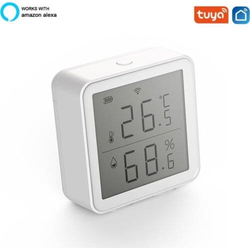 Tuya WiFi Smart Temperature Humidity Sensor With LCD Display Smart Home Work With Alexa Google Assistant Tuya/smartlife