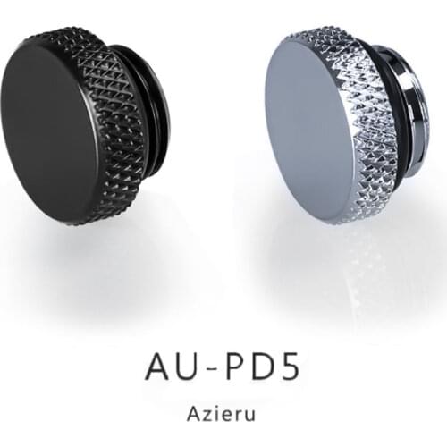 Azieru AU-PD5 silver/black high quality G1/4' plug screw plug Water Cooling