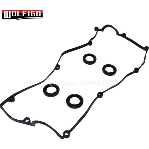 WOLFIGO New Valve Cover Gasket Set For 1997-2004 Hyundai Accent 22441-26003 22442-2350,22443-23001,22442-33000