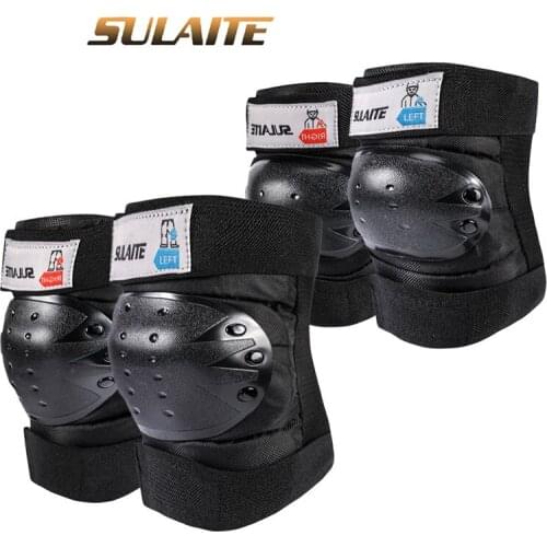 SULAITE 4Pcs/2Pair Motorcycle Biker Knee Guard Racing Elbow Protector Tactical Skate Protective Skateboard Knee Pads Protection
