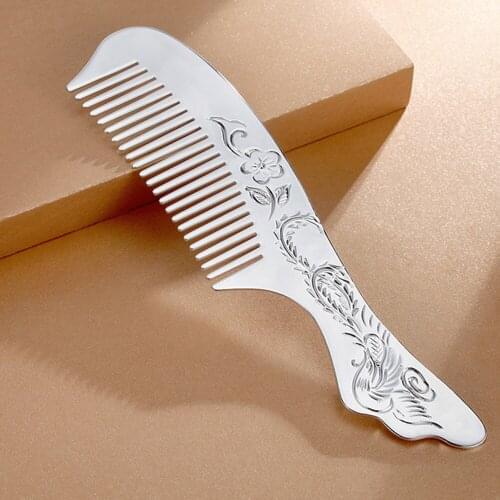 999 sterling silver phoenix silver comb 75g silver comb ethnic style handmade long handle hair comb length 170mm width 40mm