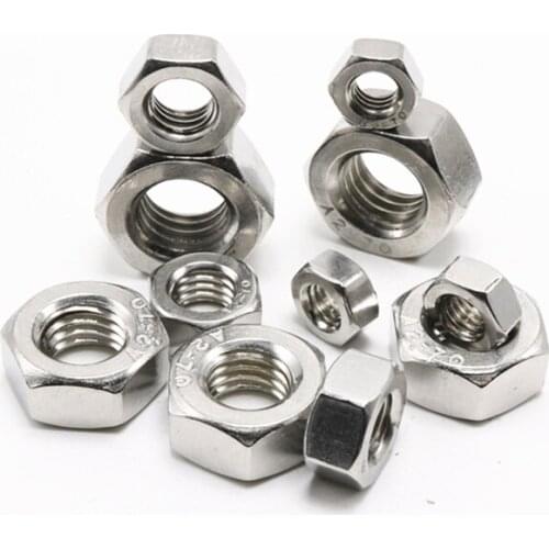 10pcs A2 304 Stainless Steel Hex Hexagon Nut for M24 M27 Screw Bolt Screw Nuts GB6170 Home improvement installation tools