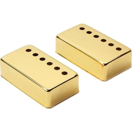 2 Pieces Electric Guitar Copper Humbucker Pickup Cover for Guitar Accessory N+B Golden