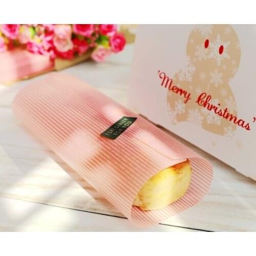 200 Pink Stripe Wax Paper,Coating Greaseproof,For Sandwich Hamburger Food Candy Gift Soap Wrap Packaging,21.8x24.8cm