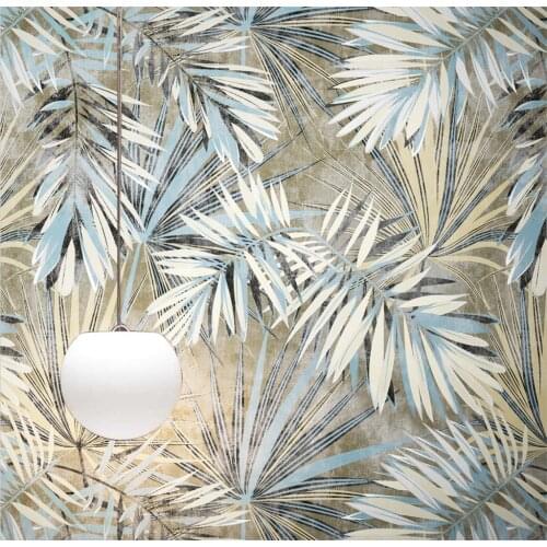 Beibehang custom Nordic light luxury simple tropical plant leaf wallpapers for living room decoration accessories wall covering