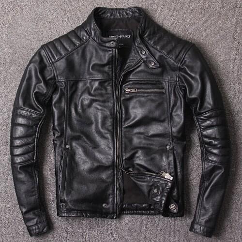 Free shipping.Plus size,Brand coat men vintage cowhide Jackets,mens genuine Leather casual jacket.homme Fitness sales