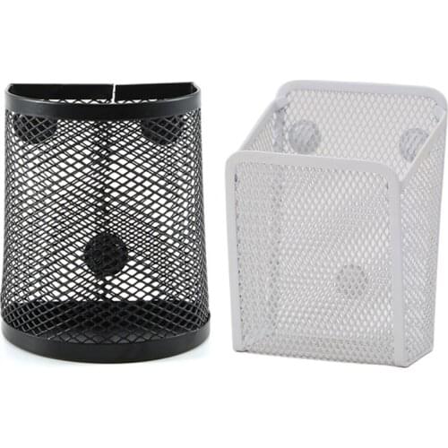 Magnetic Pencil Holder Metal Basket Pen Container Countertop Organizer for Refrigerator
