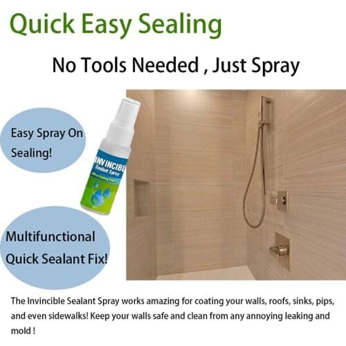 30ml Invincible Sealant Spray for Wall/Sink/Pipe/Roof Multifunctional Quick Sealant Fix Home Walls Leaking Repair Glue can CSV