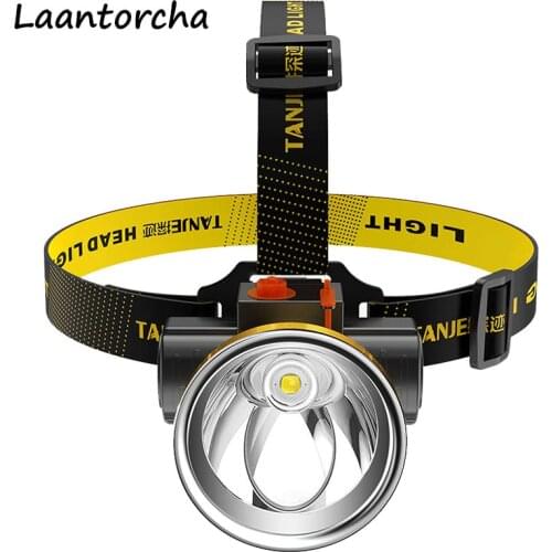 Powerful Headlamp Big Head Head Lamp 90° Rotatable Flashlight Torch head light Waterproof Super Bright Camping Fishing Light