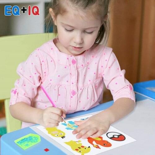 Handmade Easy Diamond Painting Kits for Kids Children 5D DIY Diamond Kits Paint by Numbers Handmade Sticker Arts Crafts