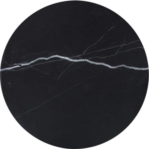 Natural Round Marble Tray Glossy Pastry Board for Dessert, Cheese, Coffee, Appetizers