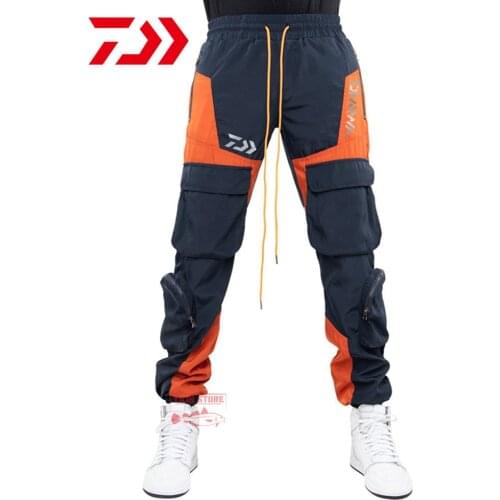 2021 New Daiwa Outdoor Hiking Spring Summer Fishing Pants Men Daiwa Breathable Multi-pocket Fishing Trousers Fishing Clothing