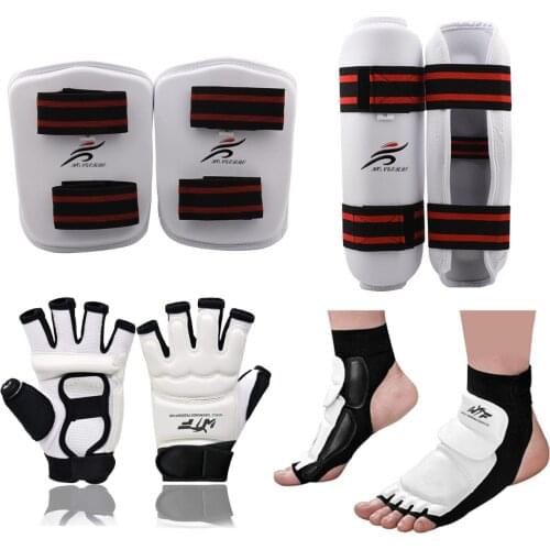 Adults Children Karate Gloves Taekwondo Uniform Leg Warmer Hand Protector Professional Shin Guard Men Fight Boxing MMA Equipment