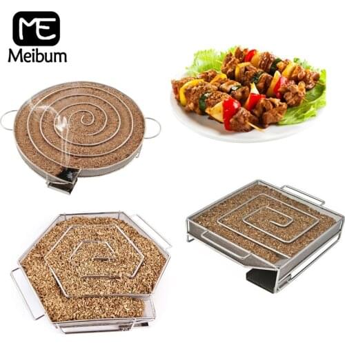 Pellet Smoker Tray Cold Smoke Generator Camping Stainless Steel Barbecue Accessories Baking Tools Meat Bacon Fish Grill