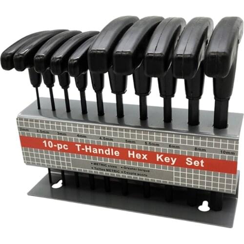 Hot Practical Hand Tools Inner Six Angle Spanner Set Kit Universal T-Handle Hex Key Car Bicycle Motorbike