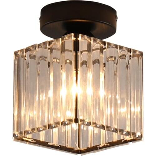 Ceiling Lights lampara techo moderna LED Ceiling Lamp Corridor Porch Lamp Crystal Aisle Lamp Balck Gold Plafonnier Living Room
