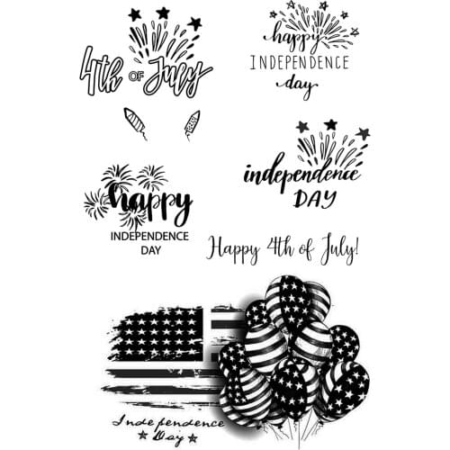 Happy Independence Day Clear Stamps/Seal For DIY Scrapbooking Card Making Album Decorative Silicone Stamp Craft