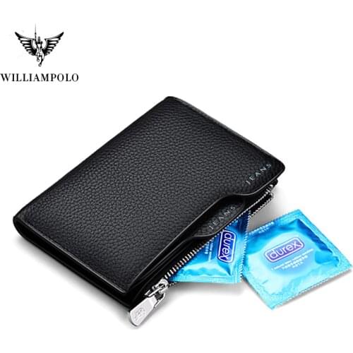 Genuine Leather Luxury Brand Wallet Men wallet with removable card slots multifunction men wallet purse male clutch top quality