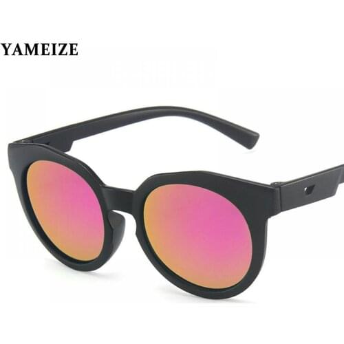 YAMEIZE Fashion Retro Round Kids Sunglasses Brand Designer Children Sunglasses Boys Girls Baby Outdoors Goggle Shades Eyewear