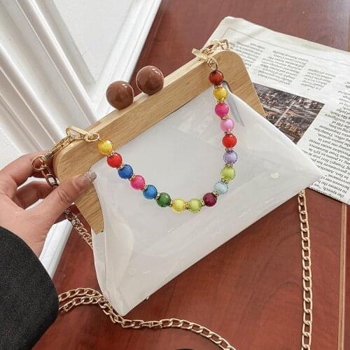 Summer Chains Handbag Women Bags Designer Female PVC Shoulder Bag Fashion Solid Crossbody Bags for Women Sac Messenger Bag Girls