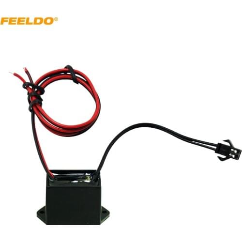 FEELDO 12V DC Car Decoration EL Fibre Neon Glow Lighting Rope Strip Power Driver Inverter #FD-2455