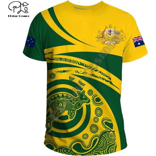 PLstar Cosmos Aboriginal Australia Kangaroo Country Tribe Retro 3DPrint Unisex Summer Streetwear Tees T-Shirts Short Sleeves A-2