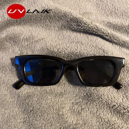 UVLAIK Small Square Sunglasses Women Brand Designer Vintage Sun Glasses for Men Rectangle Eyewear Clear Green UV400 Goggles