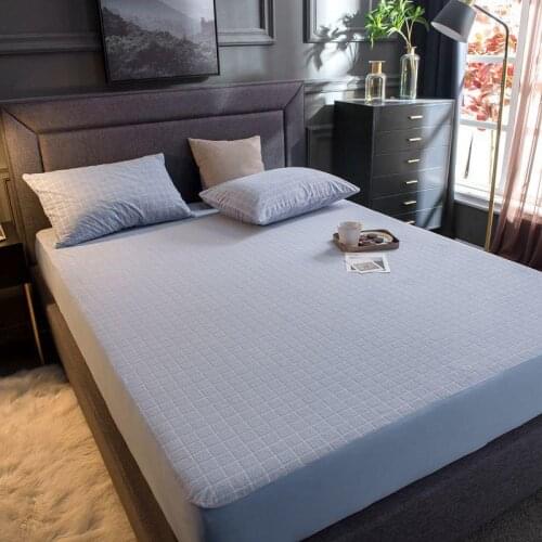 Waterproof fitted sheet, breathable cotton mattress cover, washable 1.8m full mattress cover