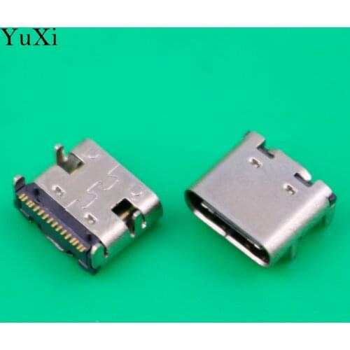 YuXi USB 3.1 Type-C 16pin female connector For Mobile Phone Charging port Charging Socket Tow feet plug