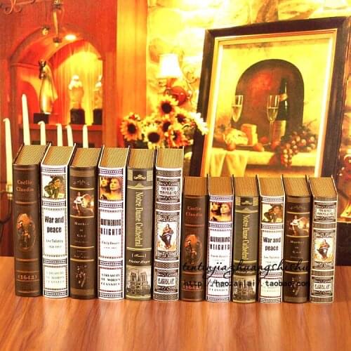 10PC retro Home Furnishing photography props simulation fake FG-12A book decoration Book box