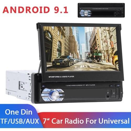 2+16GB Android 9.1 1Din Car Radio 7" Universal Car Multimedia Player WiFi GPS Bluetooth Mirror Link Autoradio Quad-Core NO DVD