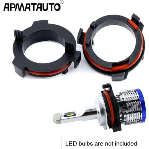 2pcs Car model LED Headlight Bulbs Holder Adapter Lamp Base Led Front Headlight Kit H7 Adapter For OPEL Astra G Honda CR-V Mazda