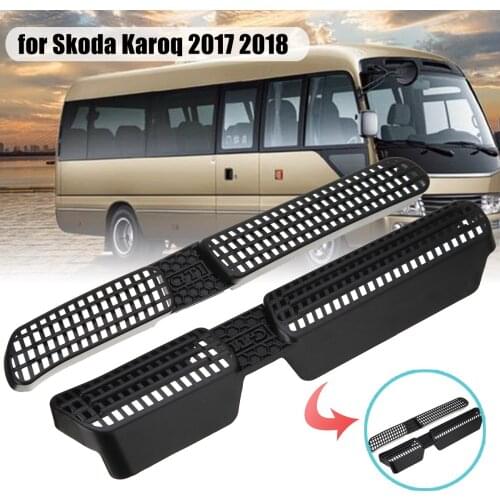 2pcs Car Seat Floor Air Condition Duct Grille Vent Outlet Cover High Grade Plastic For Skoda Karoq 2017 2018