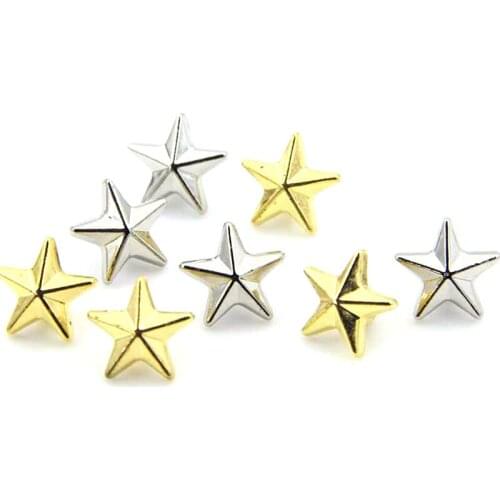 30PCs Plastic Sewing Button Scrapbooking Star Gold\ Silver Single Hole 11.5mm Costura Botones bottoni botoes P1004