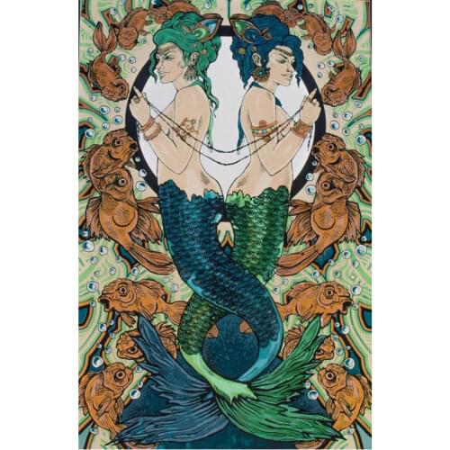 5D DIY Diamond Painting Cross Stitch Mermaid diamond Embroidery pattern Full Square Rhinestone Mosaic Painting home decor