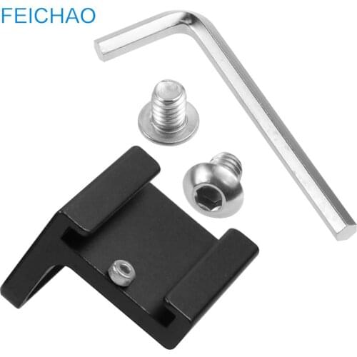 Cold Shoe Mount Adapter 90 Degree Angle for DSLR Camera Rig Attach to Side Cage Quick Release L Bracket Plate Handle 1/4" Screws