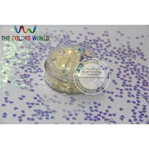 SSXJ911-103 Sequins Heart shape Bullion White Color Valentines day accessory for nail Art or DIY decoration 1pack=50g