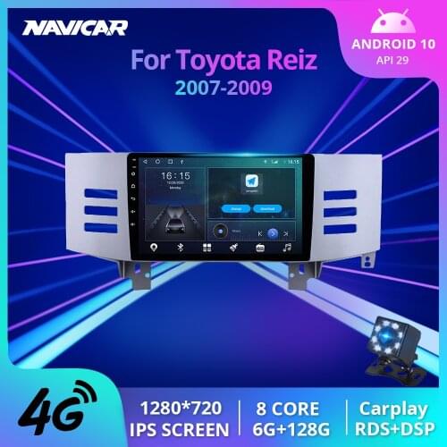 2Din Android10 Car Radio For Toyota Reiz 2007-2009 Stereo Receiver GPS Navigation Auto Radio DSP Car Video Bluetooth Player IGO