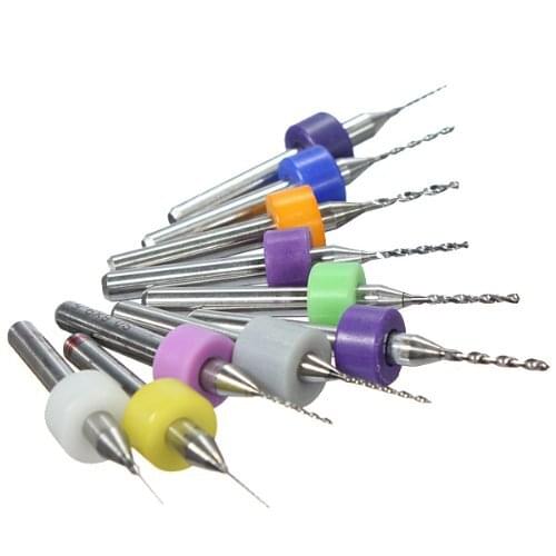 Coffret 10x 0.3-1.2mm PCB Petit Foret Fraises a Circuit Imprime Percage Perceuse