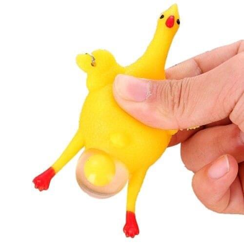 Boy Girl Creative Toy Funny Vent Chicken Keychain Egg Autism Toy April Fools Day Party Party Joy Gift Mini Halloween