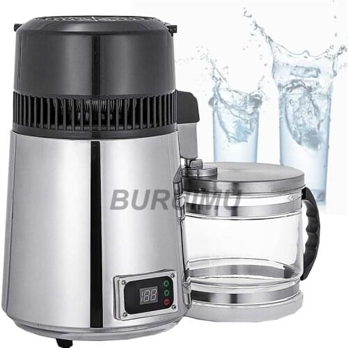 4L Home Pure Water Distiller Filter Water Distilled Machine Dental Distillation Purifier Equipment Stainless Steel