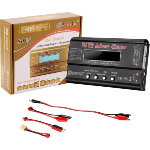 HTRC iMax B6 V2 LiPo Charger 80W LED Balance Discharger for Lipo Li-ion LiFe NiCd NiMH LiHV PB Battery Balance Charger